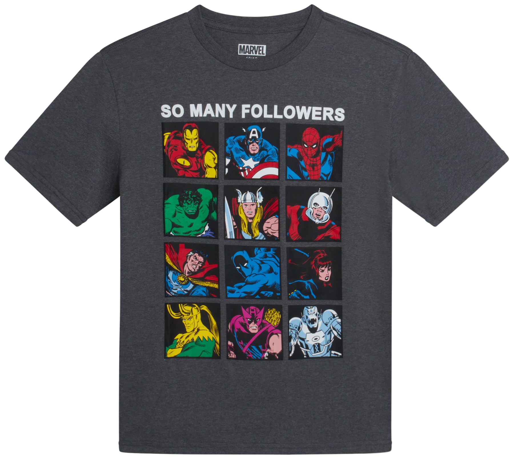 Marvel Avengers Spiderman Boys Shirts - Hulk Iron Man Captain America Thor Short Sleeve Graphic Tees for Toddler Boys & Kids